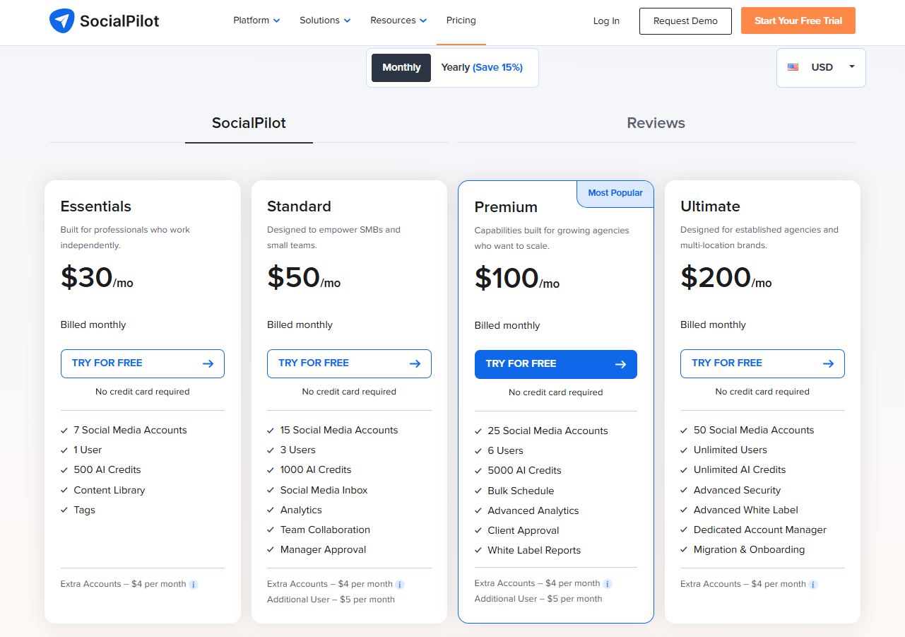 SocialPilot Pricing