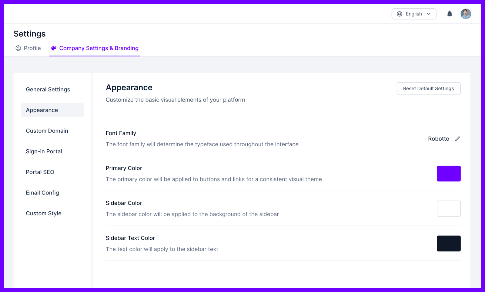 Agency Handy Workspace Config Appearance