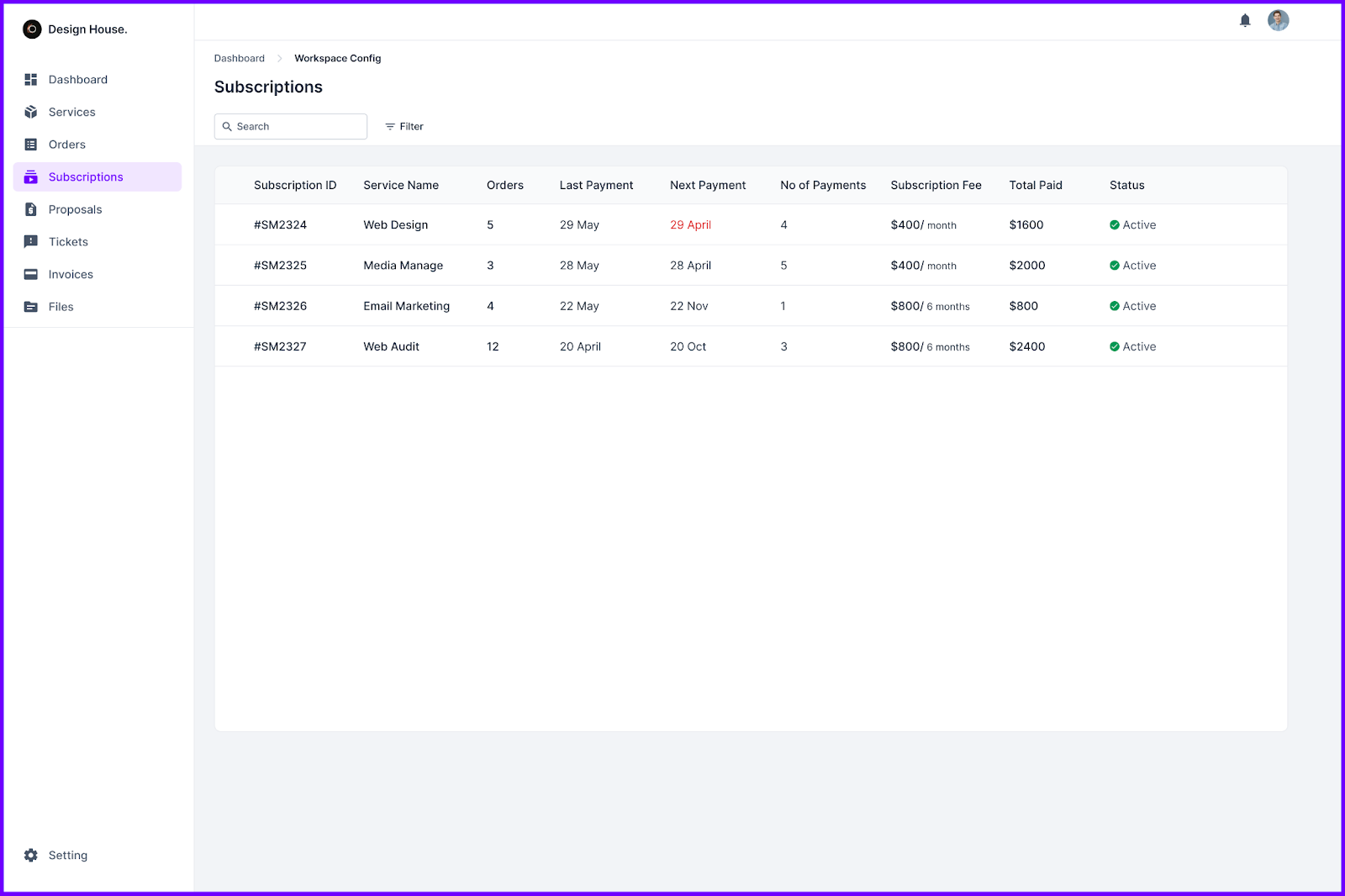 Agency Handy Subscription