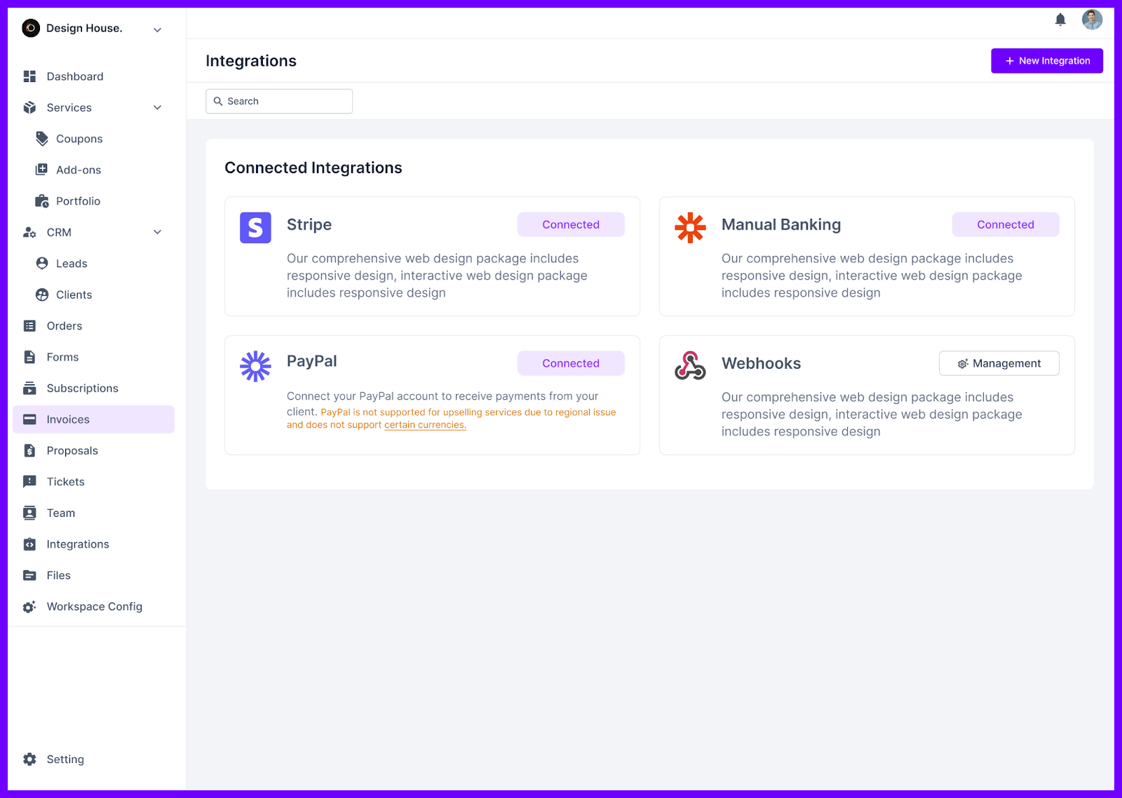 Agency Handy Payment Integrations