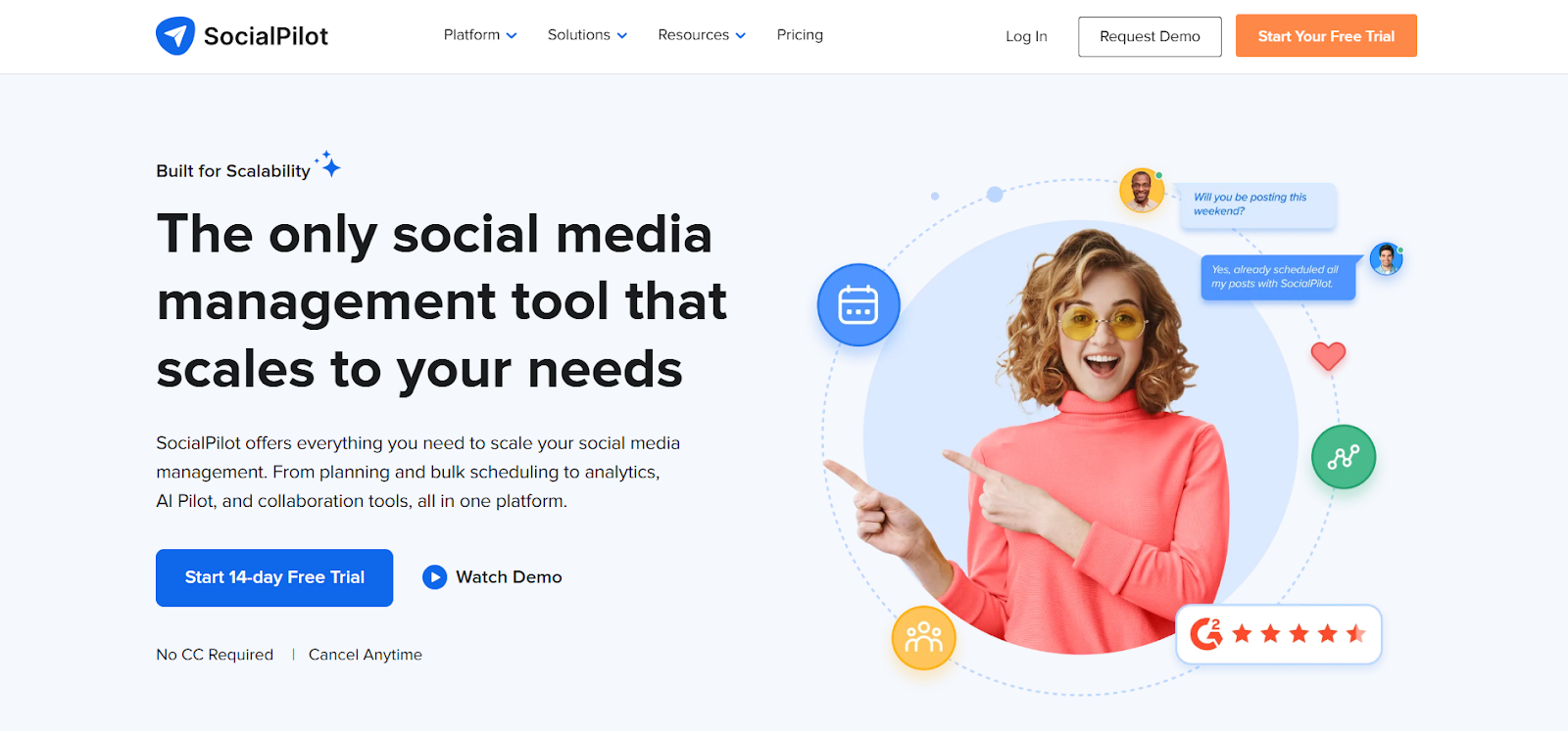 SocialPilot Homepage