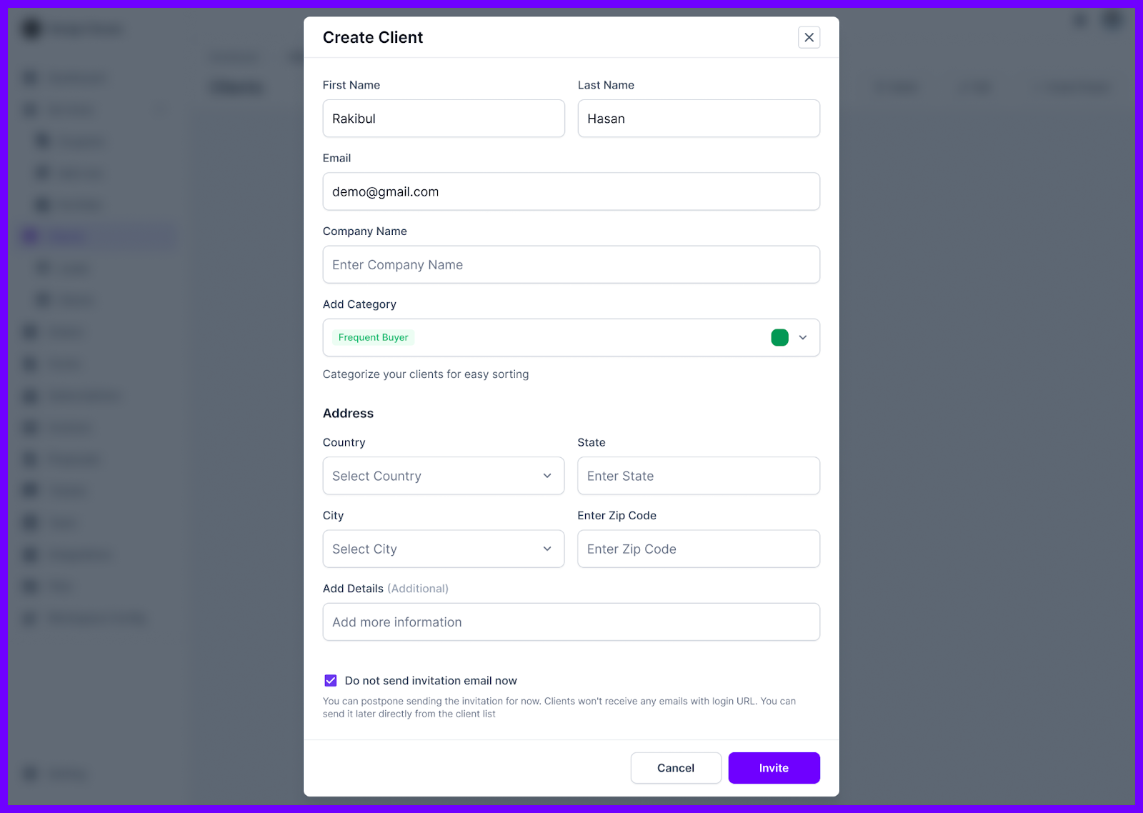 Agency Handy Create Client