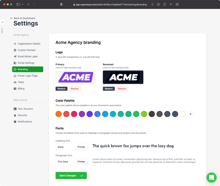 SuperOkay Custom Branding